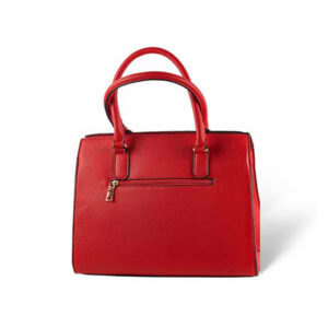 Product shot of Ladies red colored hand bag