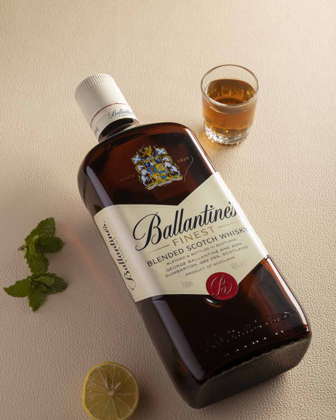 Product shot of Ballantine's scotch whisky