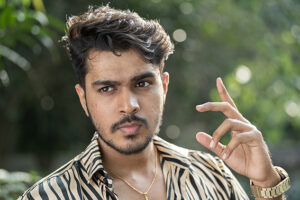Outdoor photoshoot with male model